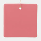 かわいいピンクのメリークリスマスツリー セラミックオーナメント (裏面)