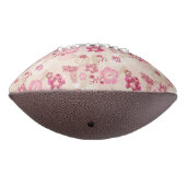 かわいいピンクのモダンな花柄ハイトップスニーカー アメリカンフットボール (回転270)