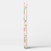 かわいいピンクのモノグラムパーソナライズされた名ガーリー Case-Mate iPhoneケース (裏面 / 左)