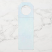 かわいいピンクのユニコーンとウィングス誕生日 ボトルネックタグ (裏面)