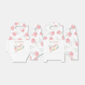 かわいいピンクのユニコーンフローラ緑の赤ちゃんシャワーFavo フェイバーボックス (折り畳みなし)