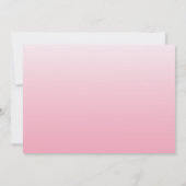 かわいいピンクのユニコーンブックテーマガールズベビーシャワー 招待状 (裏面)