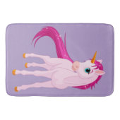 かわいいピンクのユニコーン風呂マット バスマット (正面)