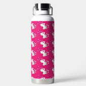 かわいいピンクのユニコーン ウォーターボトル (背面)