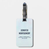 かわいいピンクのユニコーン（羽つき） ラゲッジタグ (裏面縦)