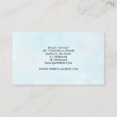 かわいいピンクのユニコーン（羽つき） 名刺 (裏面)