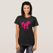かわいいピンクのユニコーン Tシャツ (正面フル)