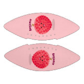 かわいいピンクのライチの漫画イラストレーション アメリカンフットボール (パネル)