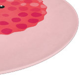 かわいいピンクのライチ漫画イラストレーション カッティングボード (角)