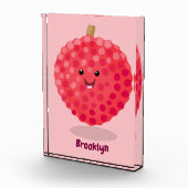 かわいいピンクのライチ漫画イラストレーション フォトブロック (右)