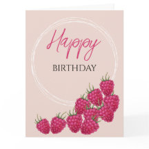 かわいいピンクのラズベリーの水彩画イラスト