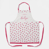 かわいいピンクのラズベリーパーソナライズされた料理エプロン エプロン (正面)