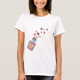 かわいいピンクのラブポーション Tシャツ