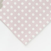 かわいいピンクのラマの水玉模様のベビーのマイル標石 フリースブランケット (角)