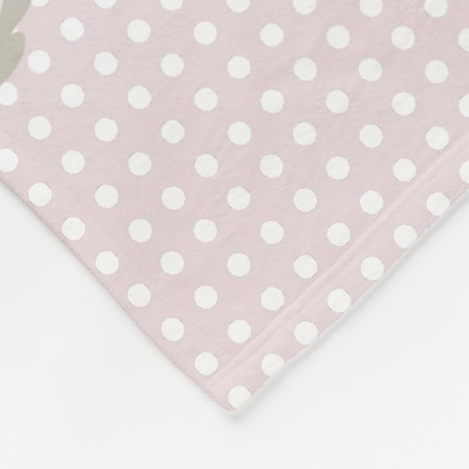 かわいいピンクのラマの水玉模様のベビーのマイル標石 フリースブランケット (角)