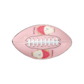 かわいいピンクのランブタンの漫画イラストレーション アメリカンフットボール (正面)