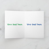 かわいいピンクのランブタン漫画イラストレーション カード (内部)