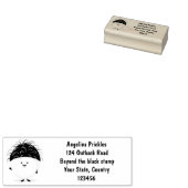 かわいいピンクのランブタン漫画イラストレーション ラバースタンプ (押印)