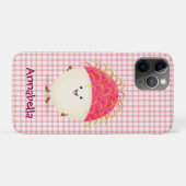 かわいいピンクのランブタン漫画イラストレーション Case-Mate iPhoneケース (裏面(横))