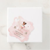 かわいいピンクのリトルバレリナツチュガールベビーシャワー フェイバータグ (インサイチュ)