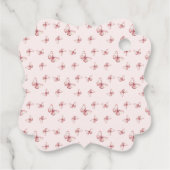 かわいいピンクのリトルバレリナツチュガールベビーシャワー フェイバータグ (裏面)