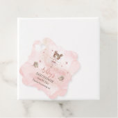 かわいいピンクのリトルバレリナツチュガールベビーシャワー フェイバータグ (インサイチュ)