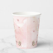 かわいいピンクのリトルバレリナツチュガールベビーシャワー 紙コップ (右)