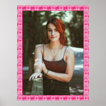 かわいいピンクのリボンのカスタムフォト