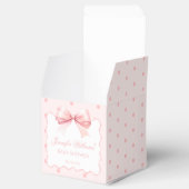かわいいピンクのリボン赤ちゃん女の子シャワー フェイバーボックス (オープン)