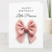 かわいいピンクのリボン カード (正面)