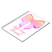 かわいいピンクのリボン 自分ケア日記 ノートブック (左側)