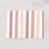 かわいいピンクのレインボーガールベビーシャワーおむつラッフル エンクロージャーカード (裏面)