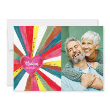 かわいいピンクのレインボーハート写真