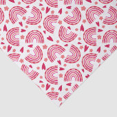 かわいいピンクのレインボー&ハートパターンキッズ 薄葉紙 (詳細)