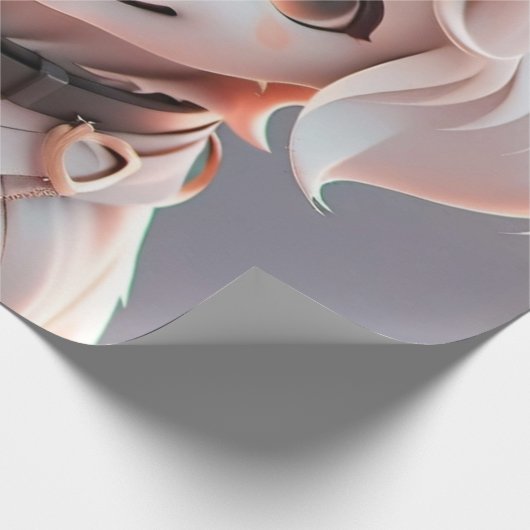 かわいいピンクのレトリエバーパピーギフトラップ子供の誕生日 ラッピングペーパー (角)