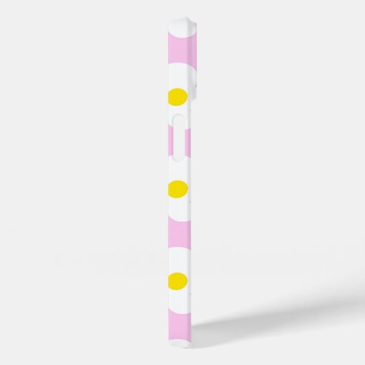 かわいいピンクのレトロデイジーオンガーリーフローラ Case-Mate iPhoneケース (裏面 / 右)