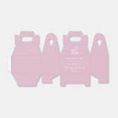 かわいいピンクのロッキングホースカスタムベビーシャワー フェイバーボックス (折り畳みなし)