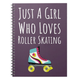 かわいいピンクのローラースケートギフト ガールズ キッズ用 ノートブック