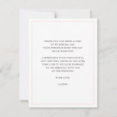 かわいいピンクのワッフル ブランシュ 結婚前のお祝い 平面 サンキューカード (裏面)