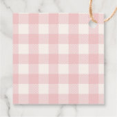 かわいいピンクのヴィンテージ自転車ガールベビーシャワー フェイバータグ (裏面)