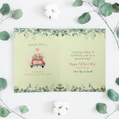 かわいいピンクのヴィンテージ フラワートラック 母の日 シーズンカード