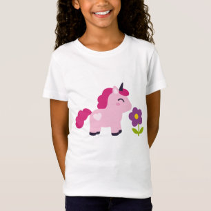 かわいいピンクの一角花 Tシャツ