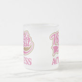 かわいいピンクの世界のベストの女優 フロストグラスマグカップ (中央)