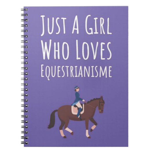 かわいいピンクの乗馬ギフト 赤ちゃんの女の子のための子供向け ノートブック (正面)