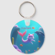 かわいいピンクの人魚の子猫
