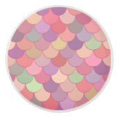 かわいいピンクの人魚はかりで測 セラミックノブ (正面)