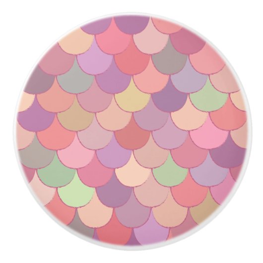 かわいいピンクの人魚はかりで測 セラミックノブ (正面)