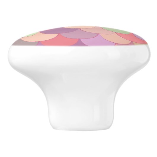 かわいいピンクの人魚はかりで測 セラミックノブ (側面)