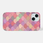 かわいいピンクの人魚柄 iPhone 15ケース (裏面横)