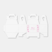 かわいいピンクの冬のワンダーランド赤ちゃんシャワー フェイバーボックス (折り畳みなし)